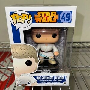 Funko Pop! Luke Skywalker Tatooine – White, Tan, Brown, Blue #49 - Vaulted
